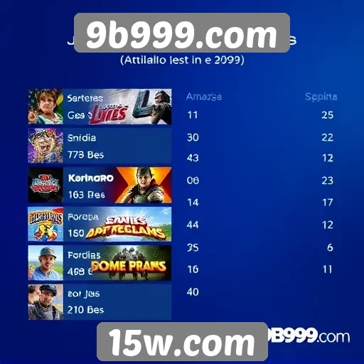 Análise de jogos populares no site 9b999 com